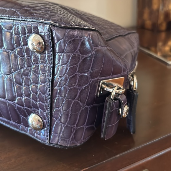 Prada St. Cocco Lucido Crocc Embossed Bauletto Bag with COA - Picture 5 of 17